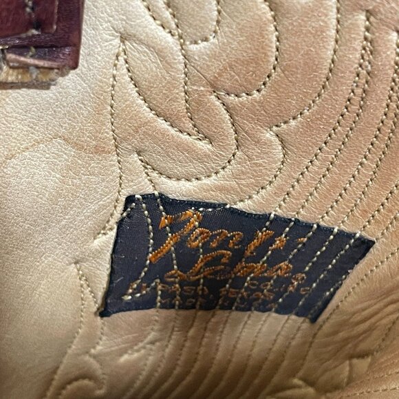 Vintage Tony Lama Cowboy Boots Size 9.5B Distressed Leather Western Riding Ranch - Picture 2 of 16